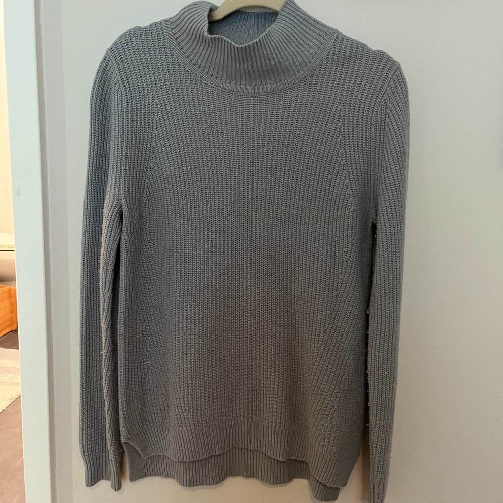 Banana Republic Woman's Blue Wool Turtleneck Knit Sweater Size M